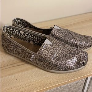 Tom’s shoes. Glittery stained glass design